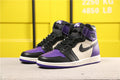 Air Jordan 1 Retro High OG Court Sneakers in Purple 555088-501 - product image from the listing.
