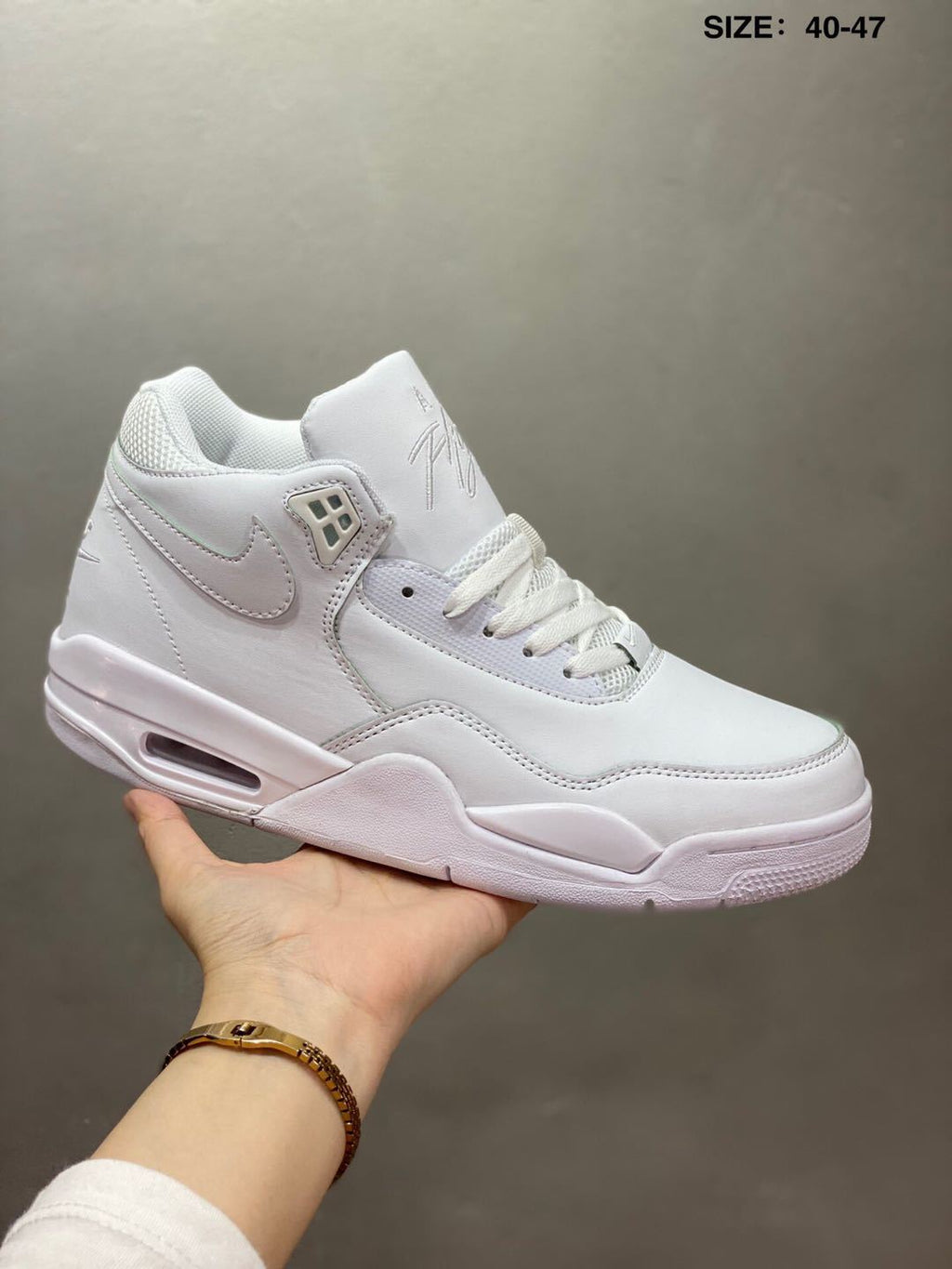 Nike Air Flight 89 High-Top Sneakers in White - product image from the listing.