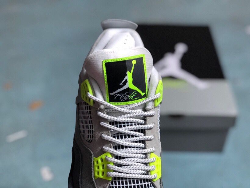 Jordan 4 Retro Sneakers in Gray Green - product image from the listing.