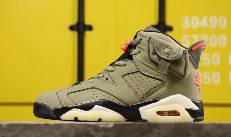 Jordan 6 TS 3M High-Top Sneakers in Olive - product image from the listing.