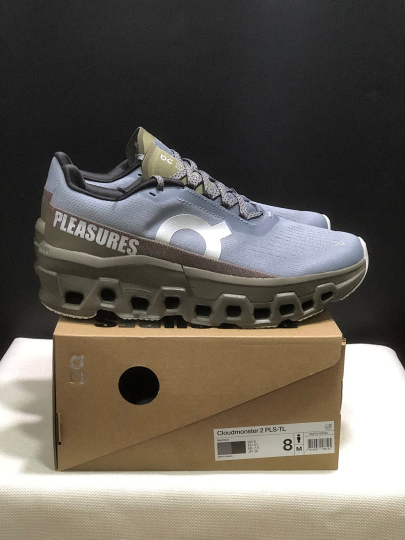 Gray and Olive On Cloudmonster 2 PLEASURES Sneakers - product image from the listing.
