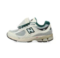 White and Green New Balance 2002RVD Sneakers - product image from the listing.