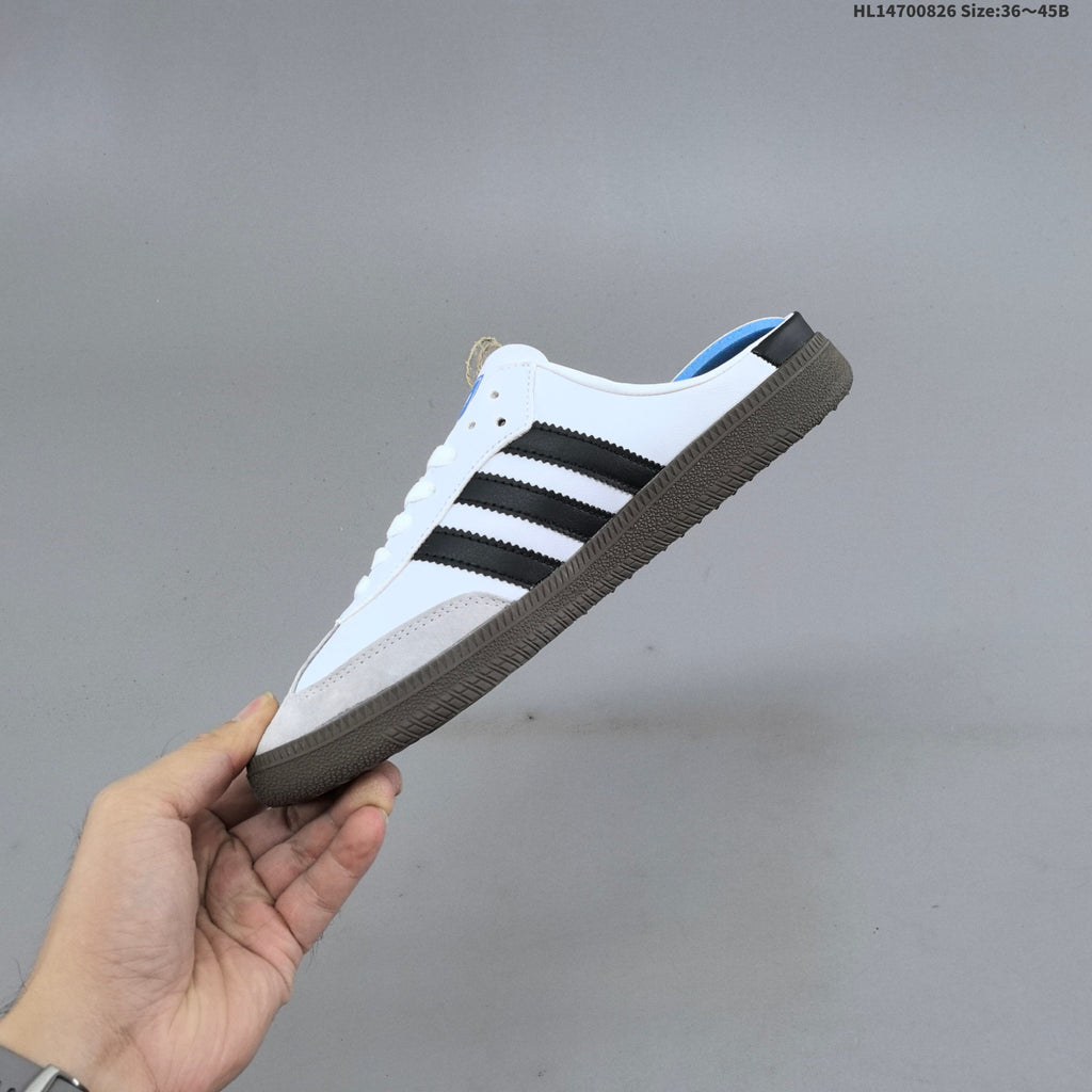 Adidas Originals Samba OG Mule Sneakers in White Black LB3814 - product image from the listing.