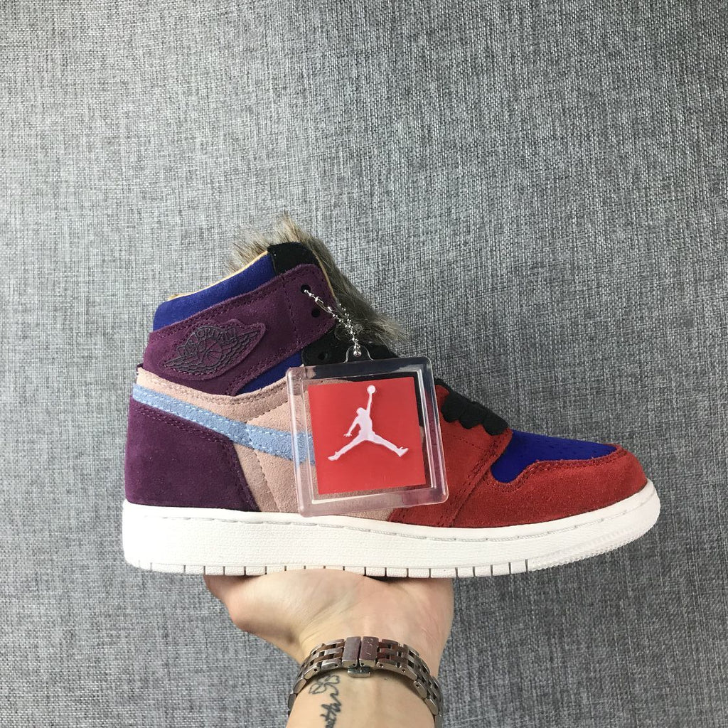 Air Jordan 1 High OG Christmas Sneakers in Red Multicolor - product image from the listing.