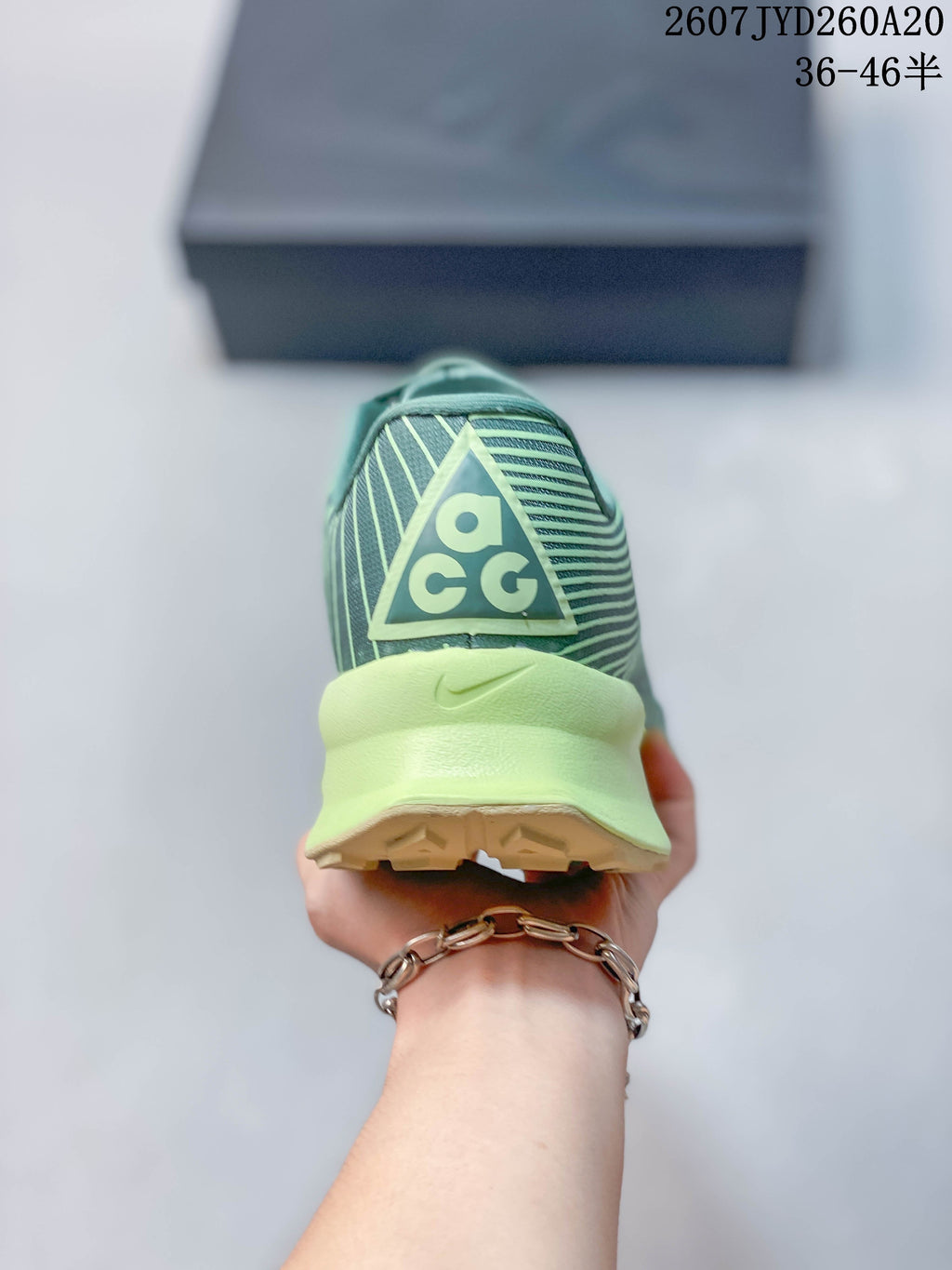 Nike ACG Ultrafly Trail Sneakers in Green Lime - product image from the listing.