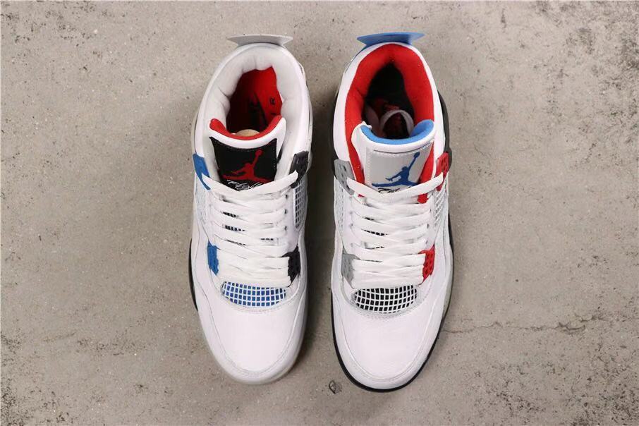 Air Jordan 4 Tattoo What The Sneakers White Multicolor - product image from the listing.