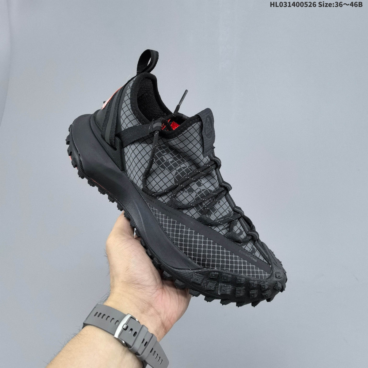 Nike ACG Mountain Fly GTX Trail Running Shoes, in Black - product image from the listing.