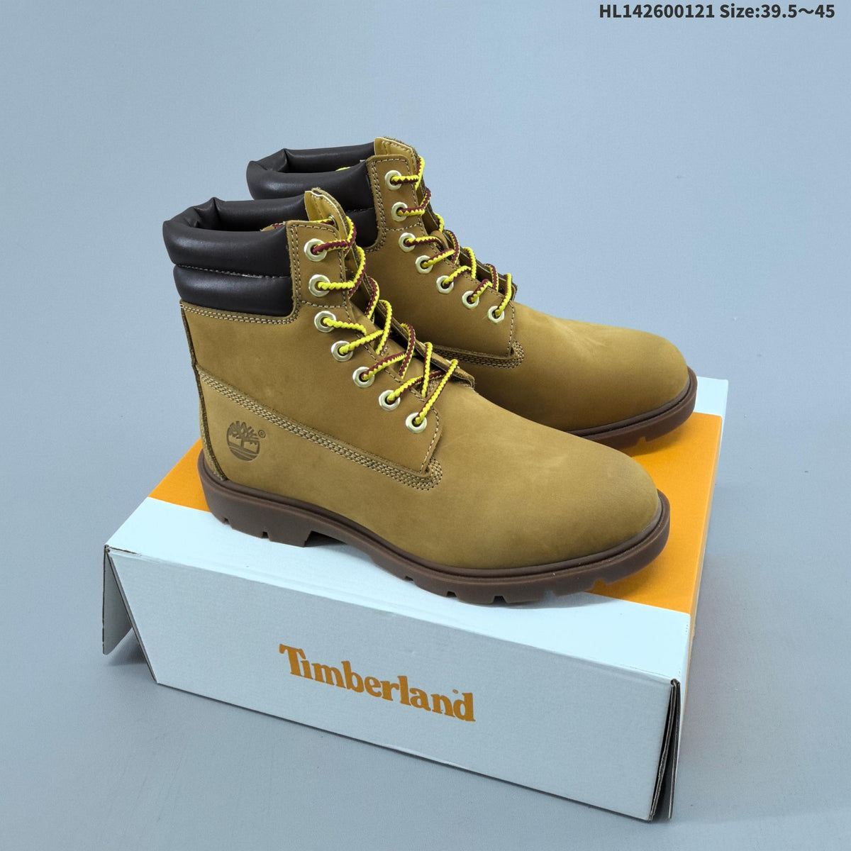 Yellow Mid-Top Lace-Up Boots by Timberland - product image from the listing.