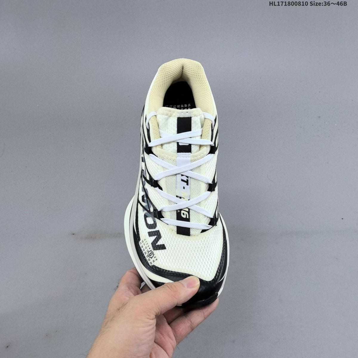 MM6 Maison Margiela x Salomon XT-4 Sneakers, in White and Black - product image from the listing.