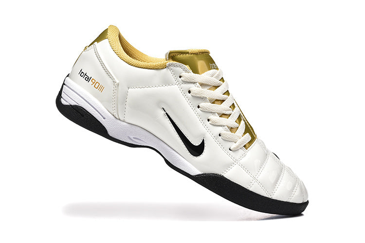 Nike Total 90 White and Gold Indoor Trainers - product image from the listing.