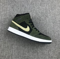 Air Jordan 1 Mid Sneakers in Olive Green BQ6472-030 - product image from the listing.