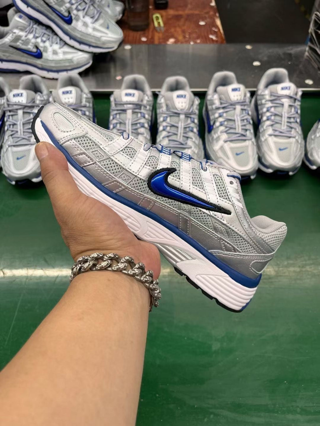 Nike P-6000 Sneakers in Silver Blue BV1021-001 - product image from the listing.