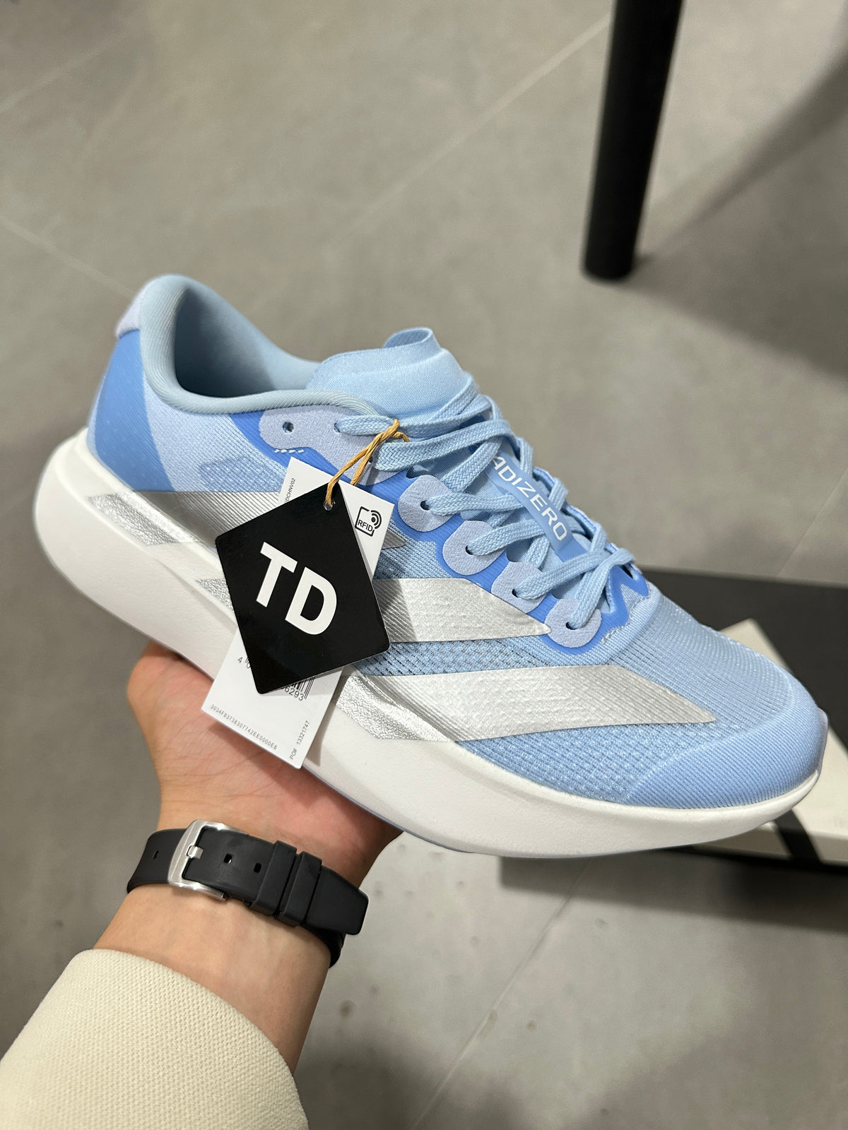 adidas Lightstrike Pro Running Shoes in Blue White JS4453 - product image from the listing.