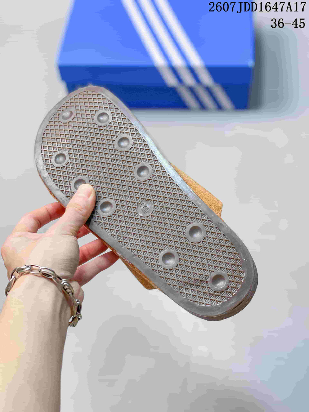 adidas Originals Adimule Slip-On Mule in Tan JQ4367 - product image from the listing.