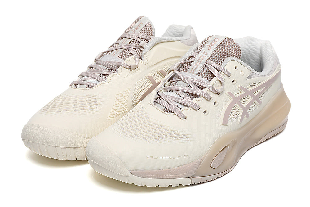 ASICS GEL-RESOLUTION Tennis Shoes in Cream Pink - product image from the listing.