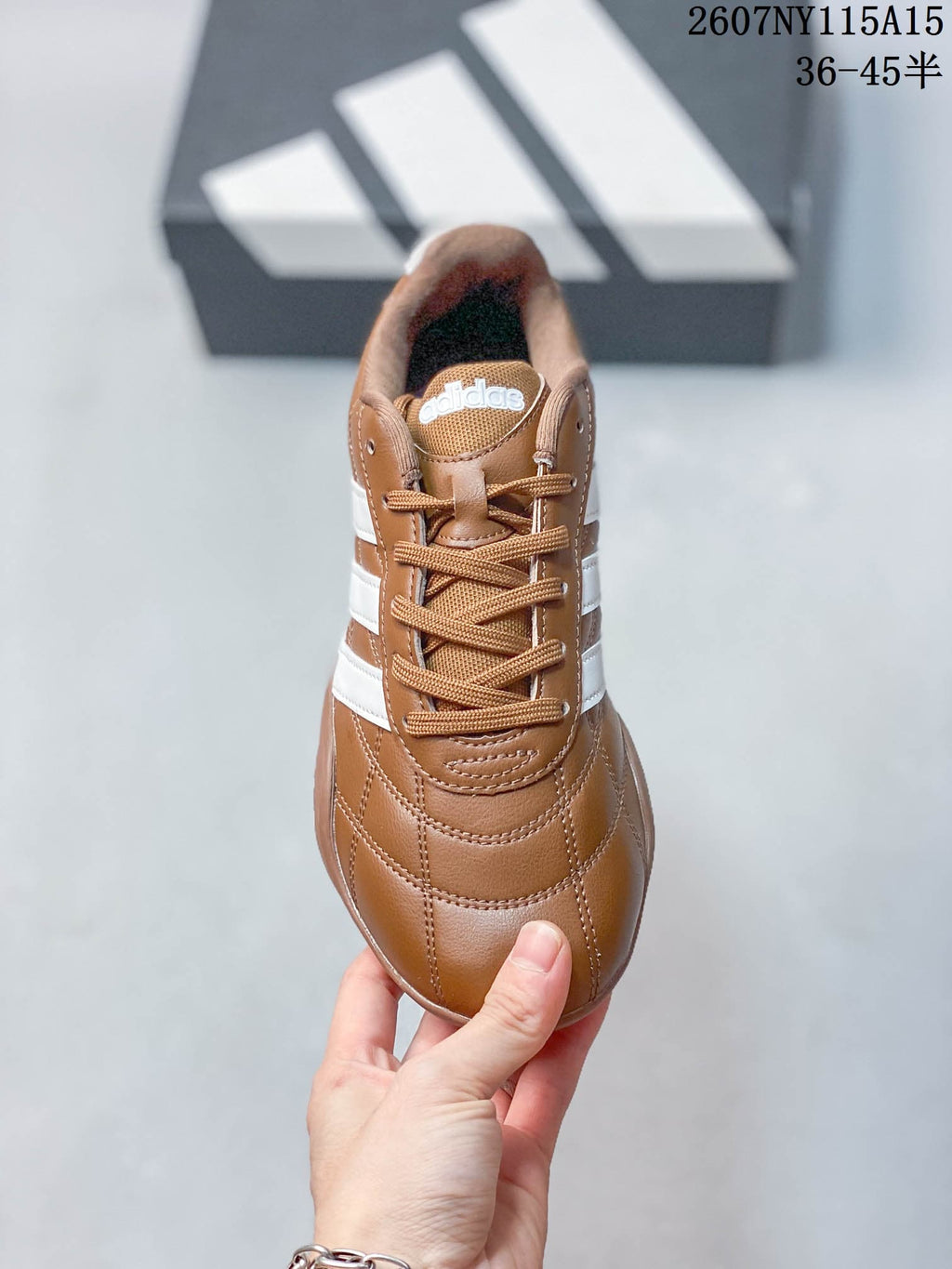 adidas Adiracer Low-Top Sneakers in Brown White HQ9130 - product image from the listing.