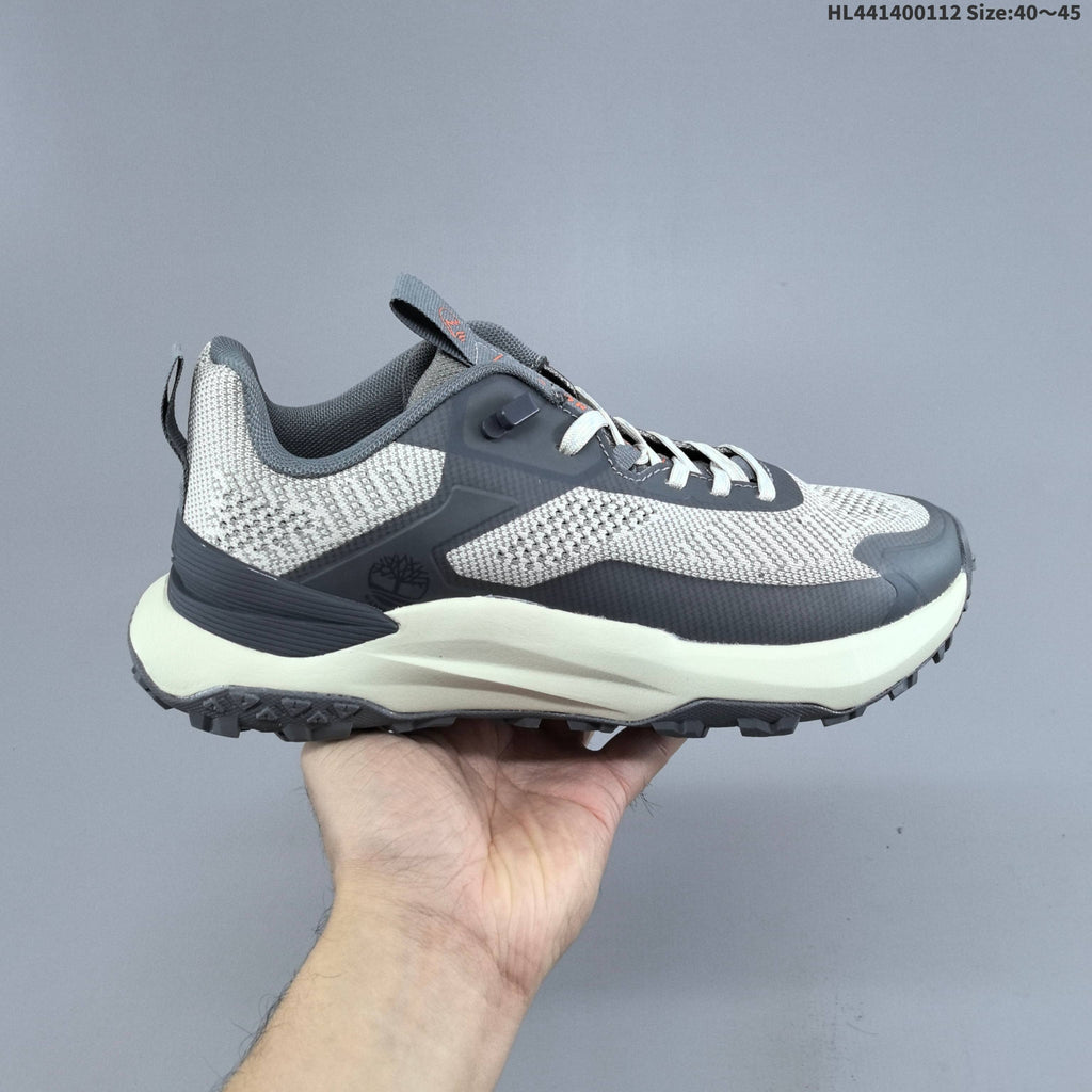 Timberland Trail Trainers in Gray with Orange Accents - product image from the listing.