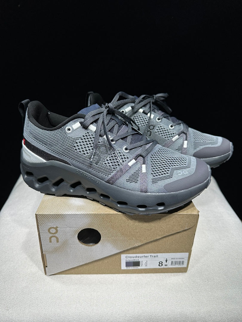 On Cloudsurfer Trail Sneakers, in Dark Gray - product image from the listing.
