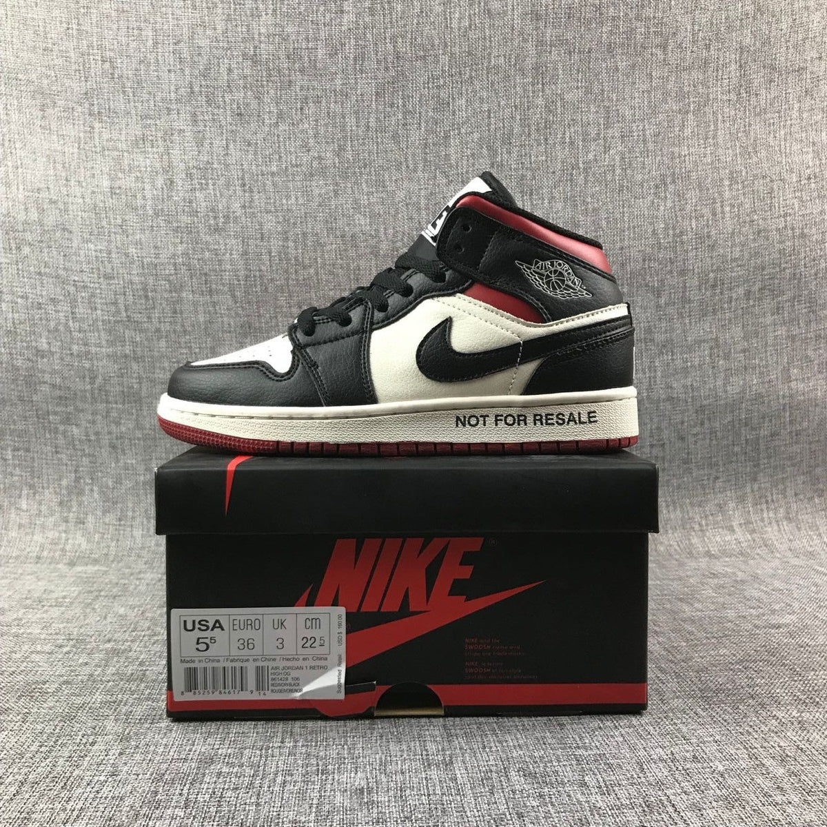 Air Jordan 1 High OG Sneakers in Black White Red - product image from the listing.