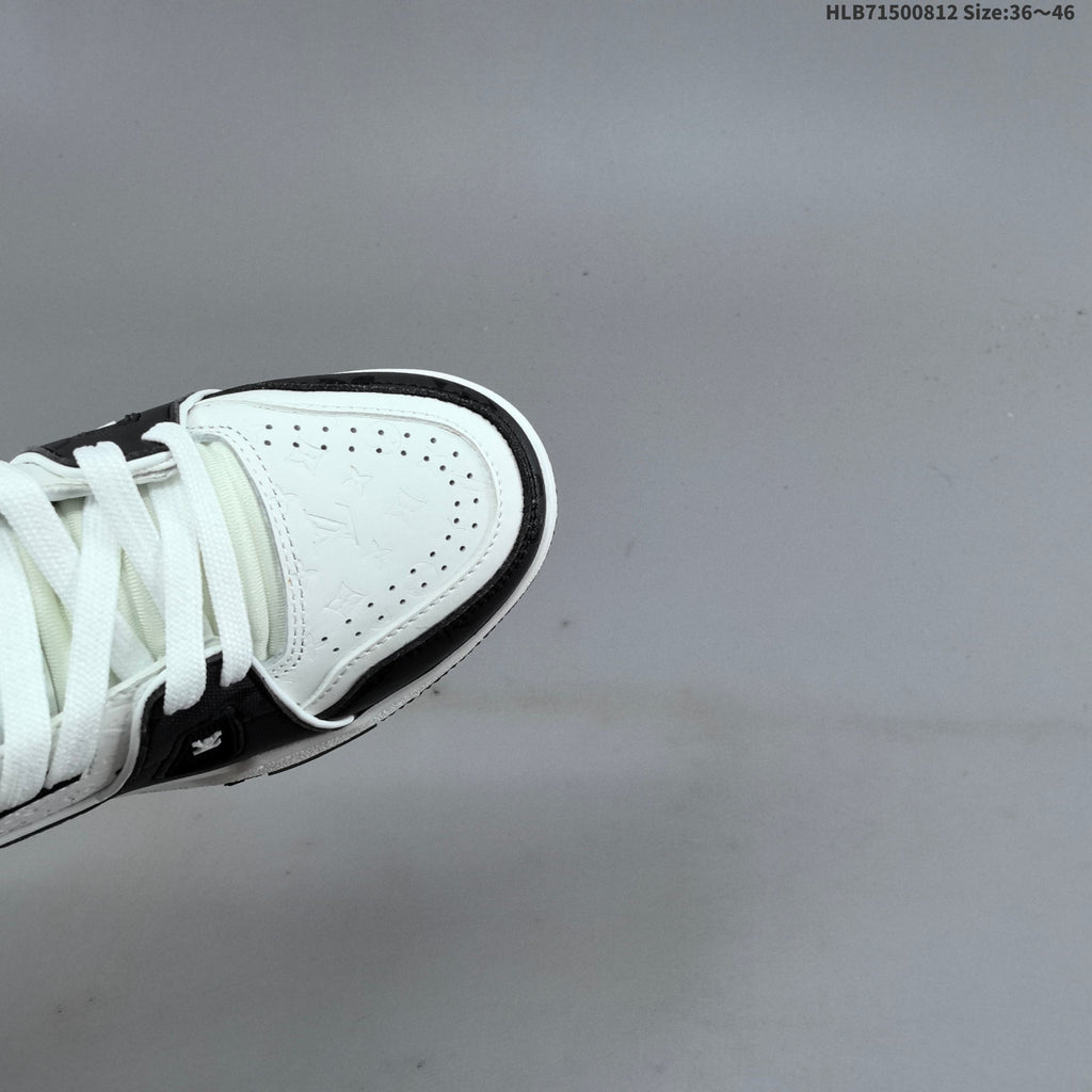 Louis Vuitton Low-Top Sneakers in White and Black - product image from the listing.