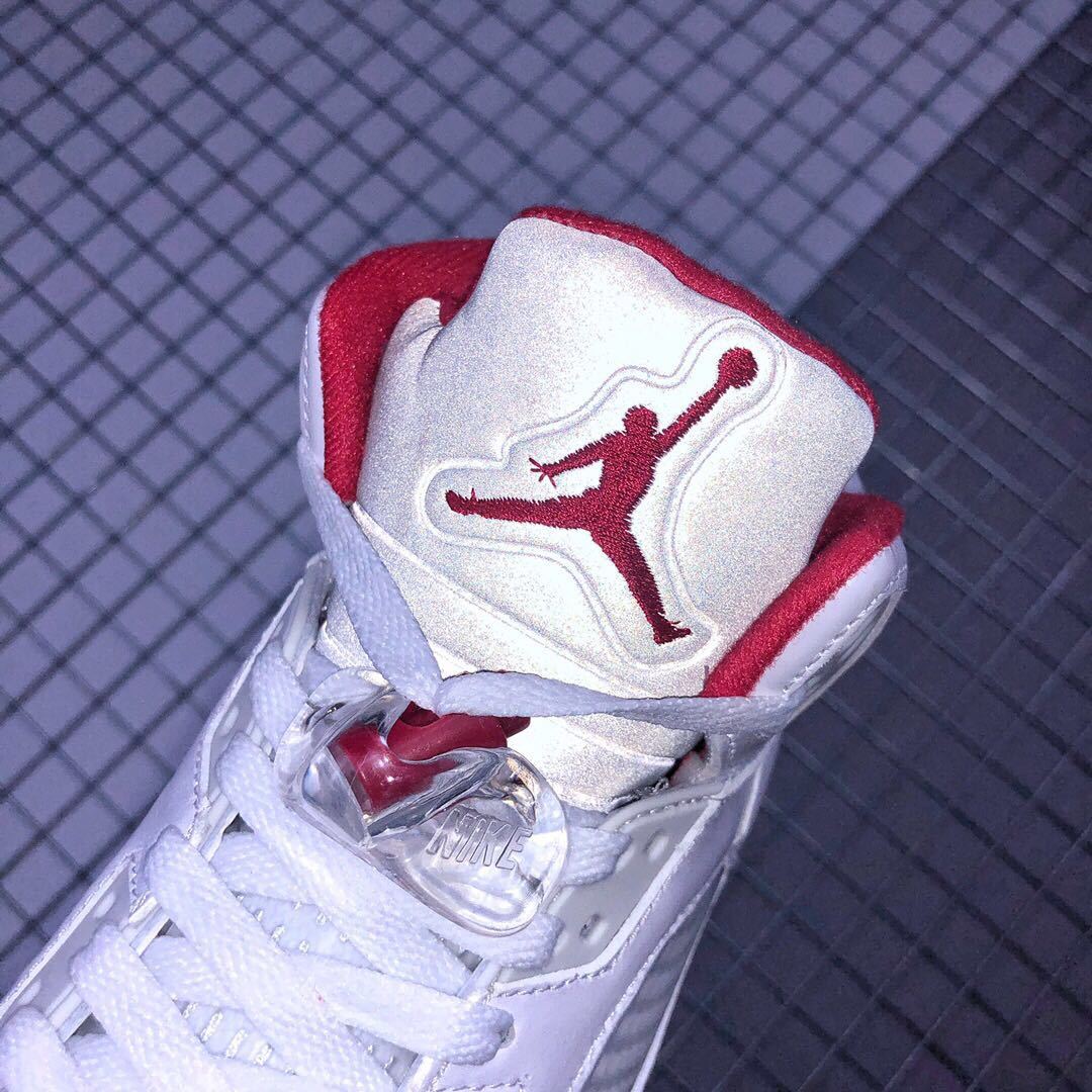 Air Jordan 5 Fire Red High-Top Sneakers - product image from the listing.