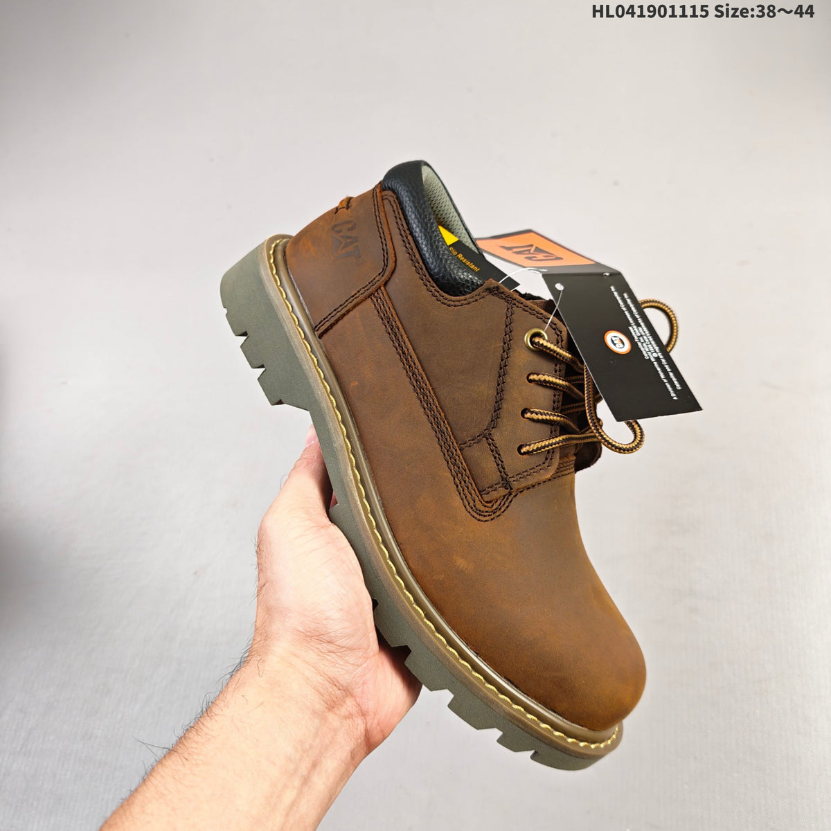 Brown Low-Cut Lace-Up Utility Boots HL041901115 by CAT - product image from the listing.