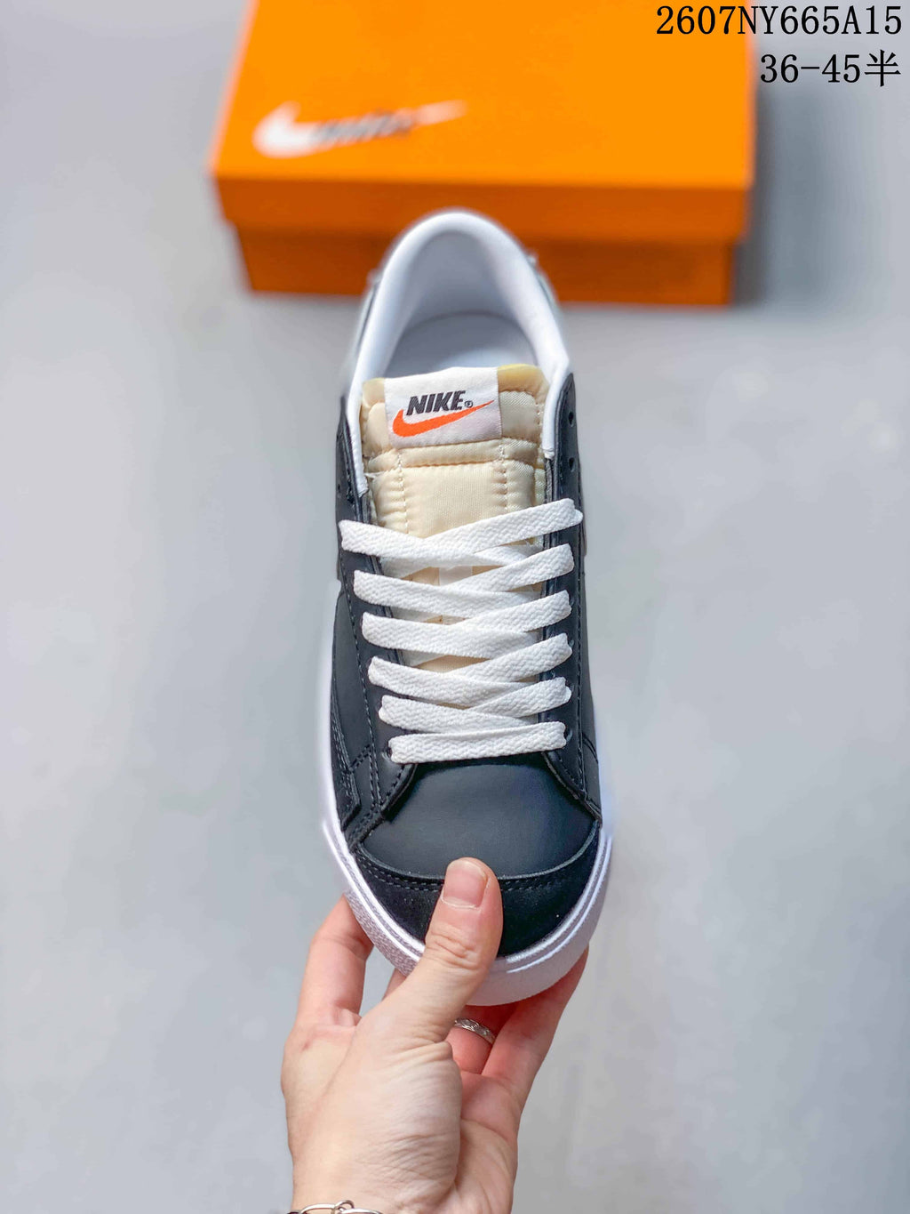 Nike Blazer Low Premium Black White CI9888-001 Trainers - product image from the listing.