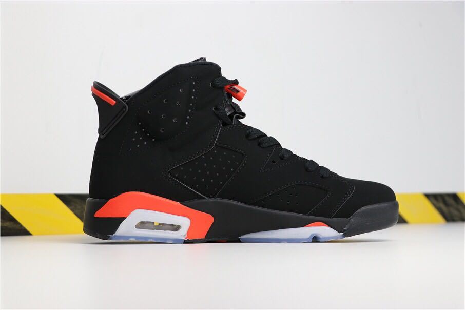 Air Jordan 6 Infrared Black Red High-Top Sneakers - product image from the listing.
