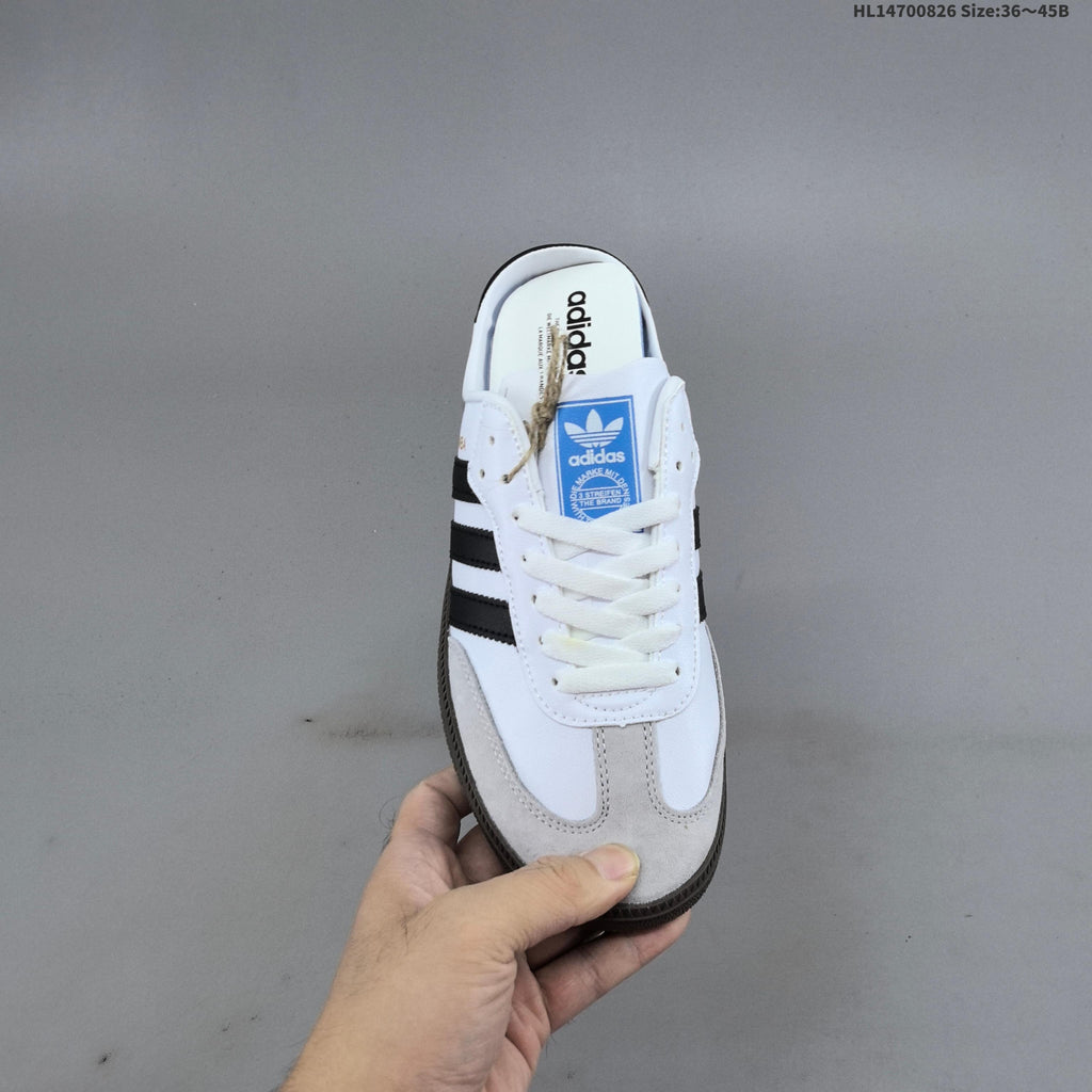 Adidas Originals Samba OG Mule Sneakers in White Black LB3814 - product image from the listing.