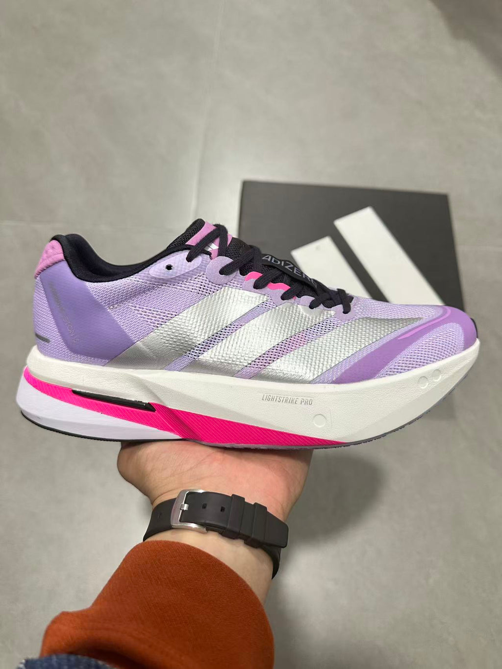 Nike Lightstrike Pro Running Shoes Lavender in Pink - product image from the listing.