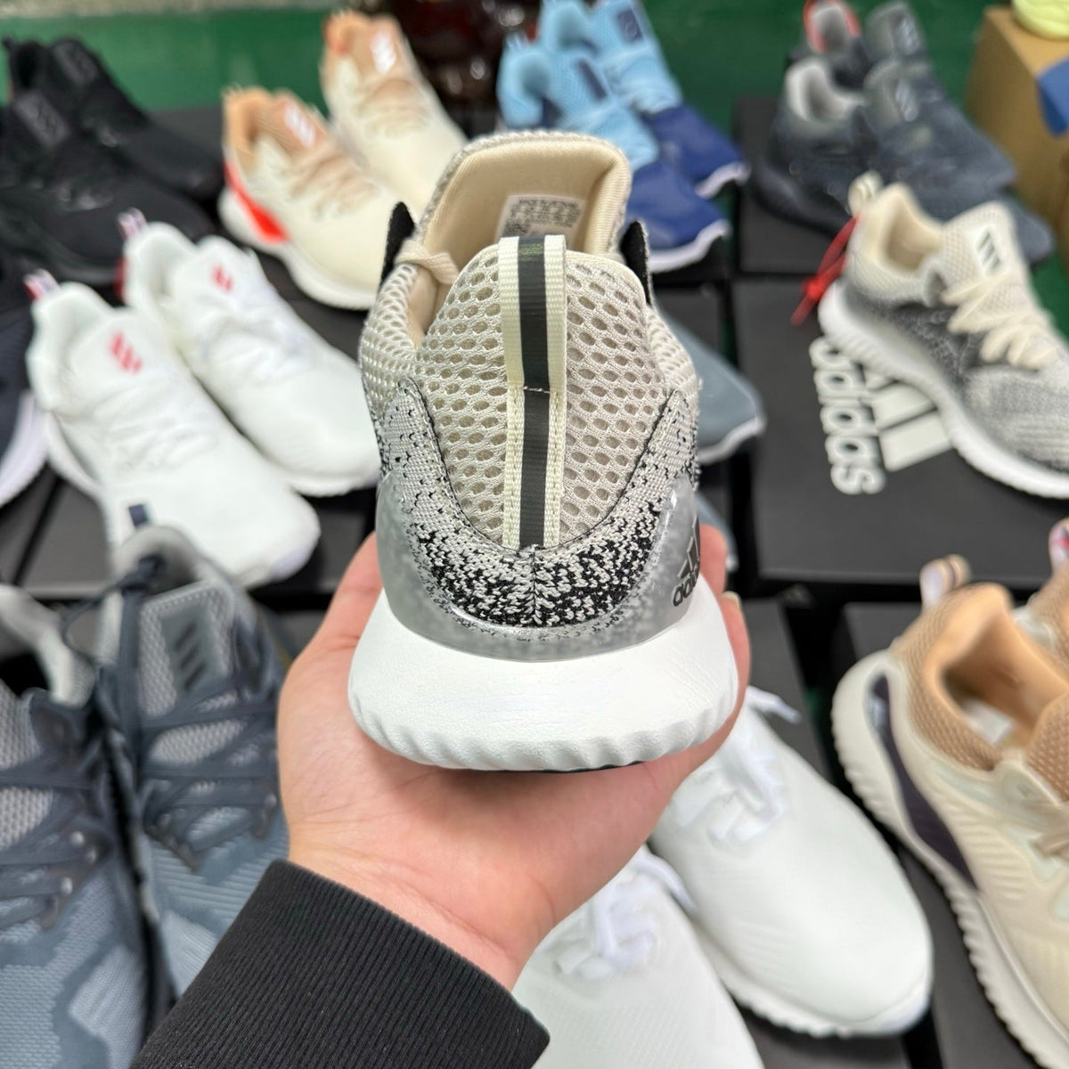 Adidas Alphabounce HPC AMS M Sneakers in Beige, in Gray and Black - product image from the listing.