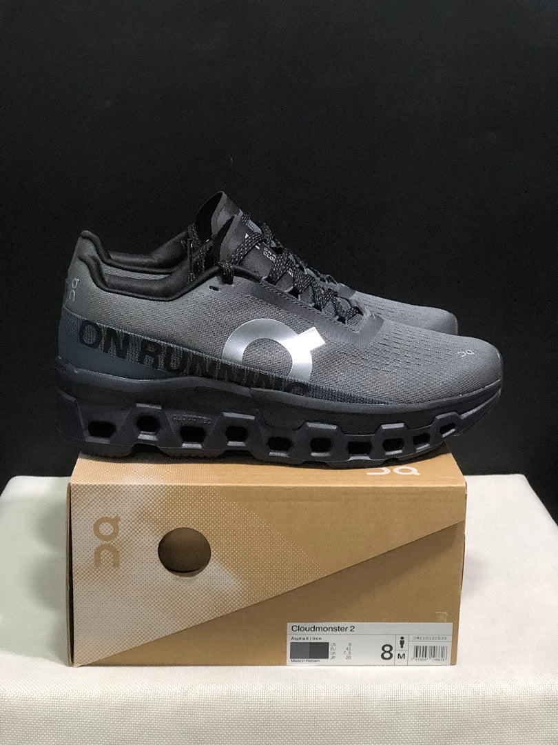 Gray and Black On Cloudmonster 2 Running Shoes - product image from the listing.