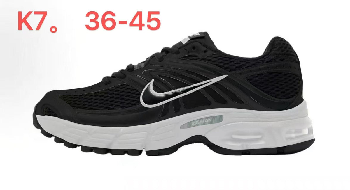 Nike Air Max Moto 2K Low-Top Running Shoes, in Black and White - product image from the listing.