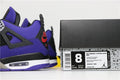Jordan 4 Retro Sneakers in Purple Suede 308497-406 - product image from the listing.
