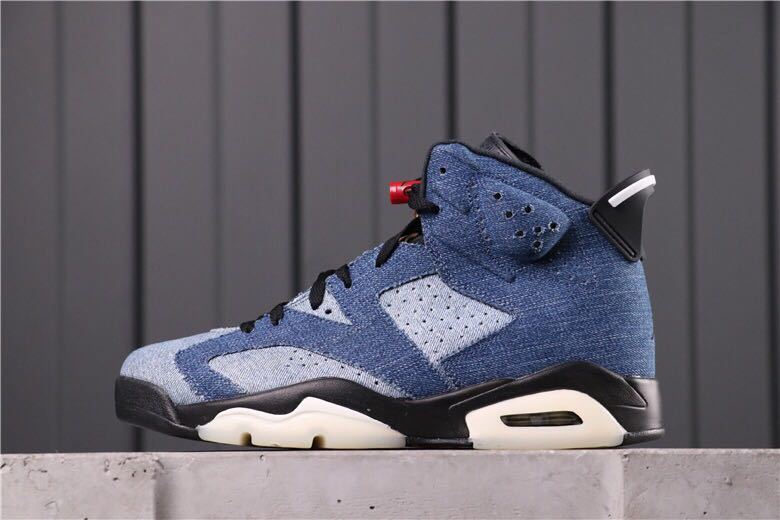 Air Jordan 6 Washed Denim Sneakers - product image from the listing.