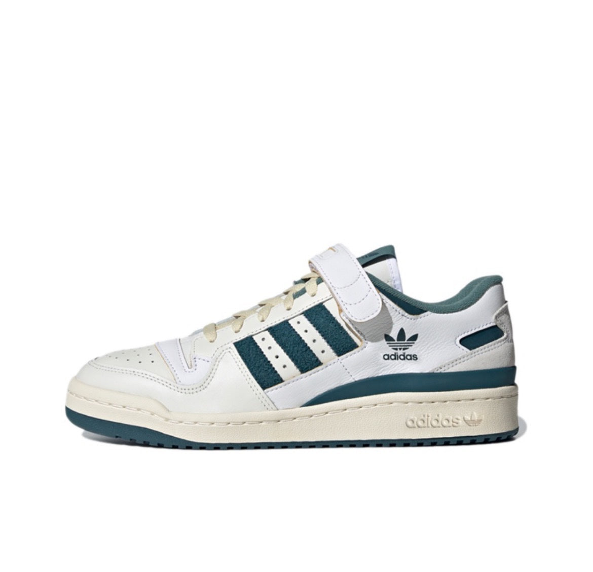 adidas Forum Low Sneakers in White and Dark Teal GX4536 - product image from the listing.