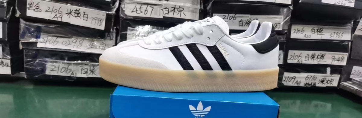 Adidas Samba Platform Sneakers in White Black Gum - product image from the listing.