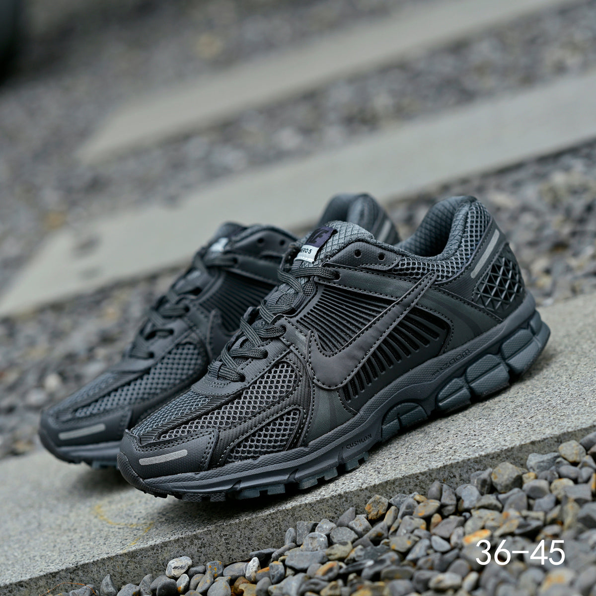 Charcoal Grey Nike Air Zoom Vomero 5 Sneakers - product image from the listing.