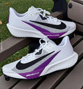Nike Air Zoom Rival Fly 4 Running Shoes in White Purple FV6040-100 - product image from the listing.