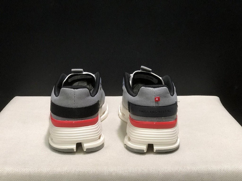 On Cloudnova Form 2 Sneakers in Fog in Gray and Red - product image from the listing.