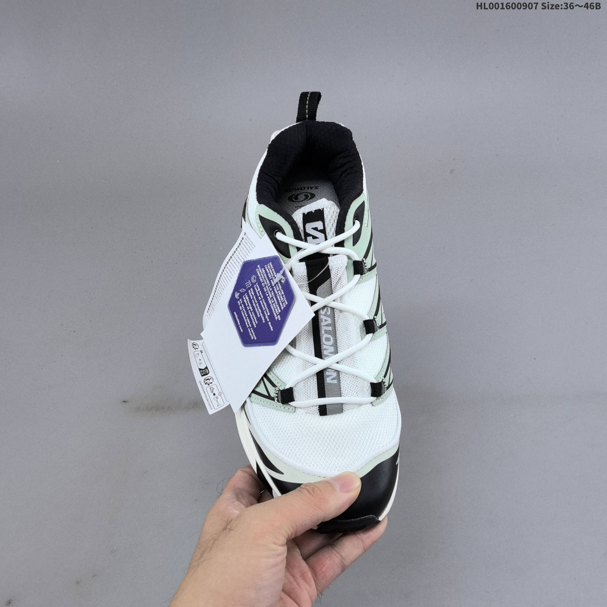 Salomon XT-6 Expanse Trail Sneakers in White Grey Green - product image from the listing.