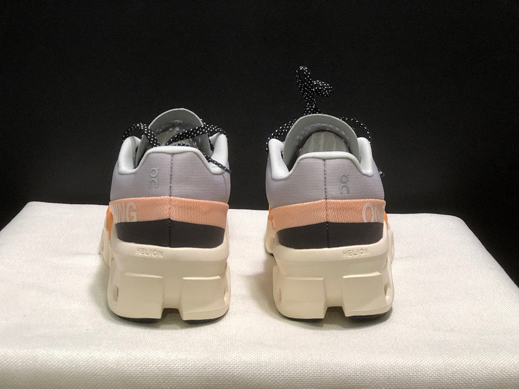 On Cloudmonster 2 Running Shoes, in Gray and Peach - product image from the listing.