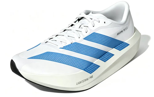 Adidas Adizero EVO SL 2 Running Shoes in White and Blue - product image from the listing.