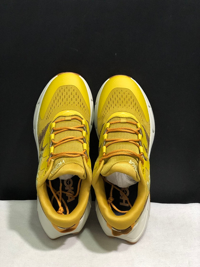 Yellow HOKA Skyline Float X Trail Running Shoes - product image from the listing.