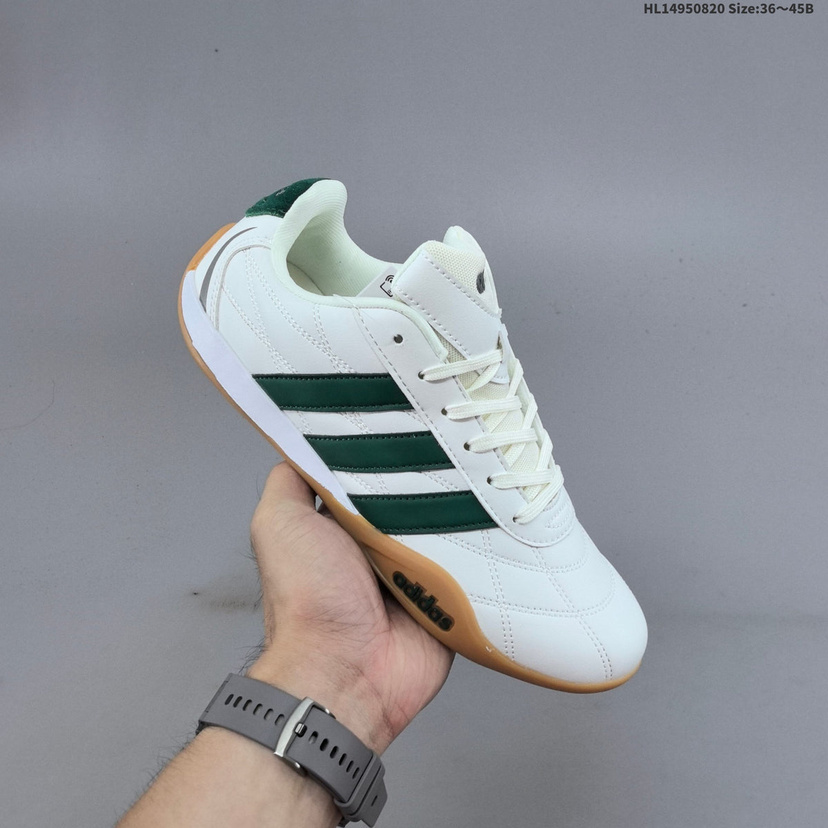 Adidas Adiracer Low-Top Sneakers in White Green HQ7403 - product image from the listing.