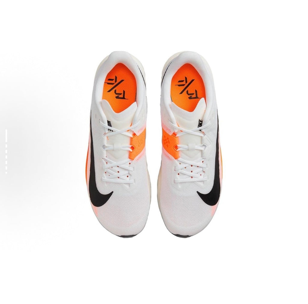 Nike Air Zoom Rival Fly 4 Running Shoes in White Orange FV6040-101 - product image from the listing.