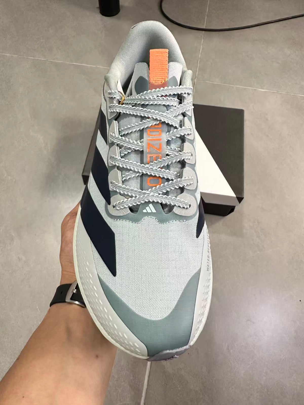 Adidas Adizero Evo SL Running Shoes in Blue Green - product image from the listing.