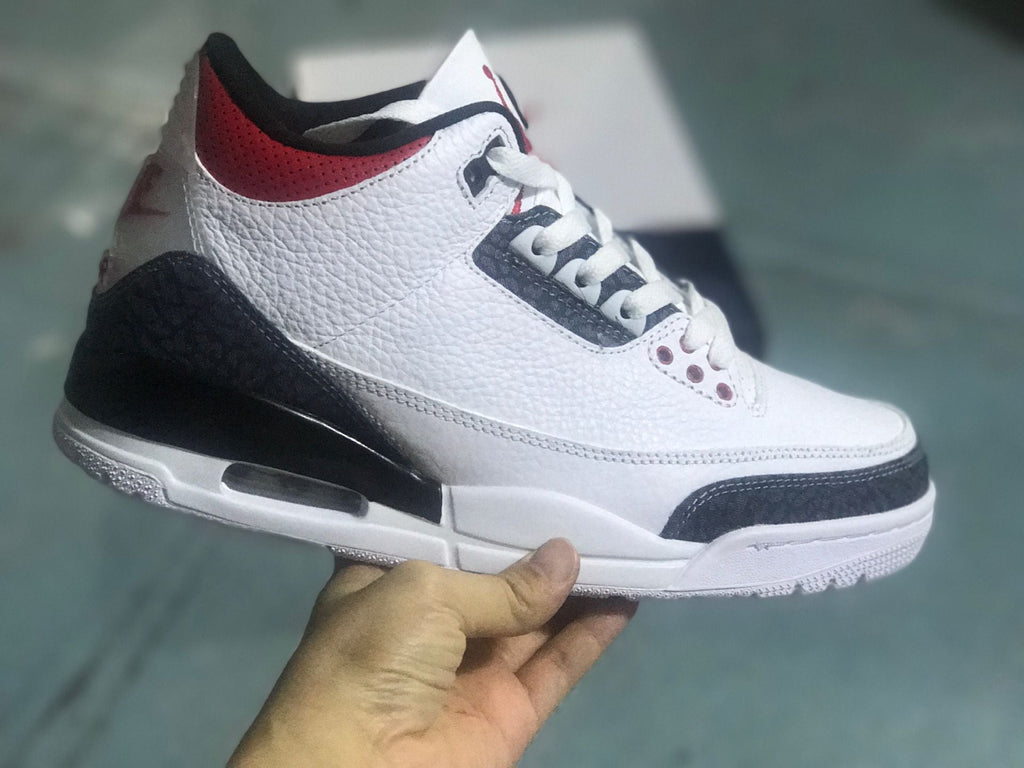 Air Jordan 3 Retro SE Sneakers White Fire Red Black - product image from the listing.
