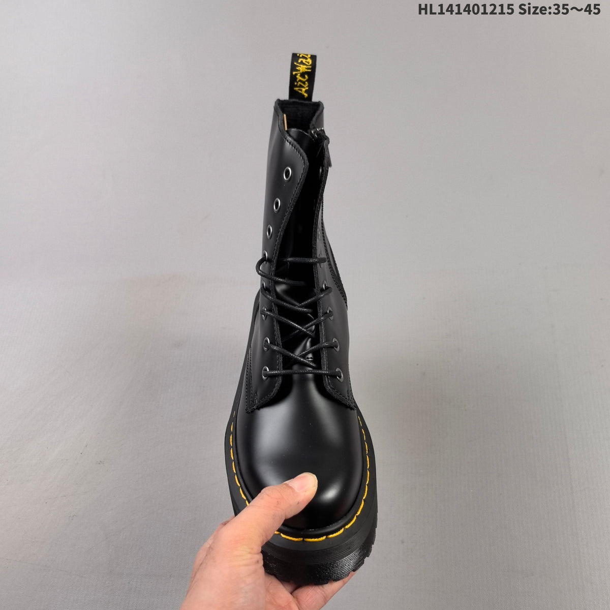 1057 Black Platform Lace-Up Boots by Dr. Martens - product image from the listing.