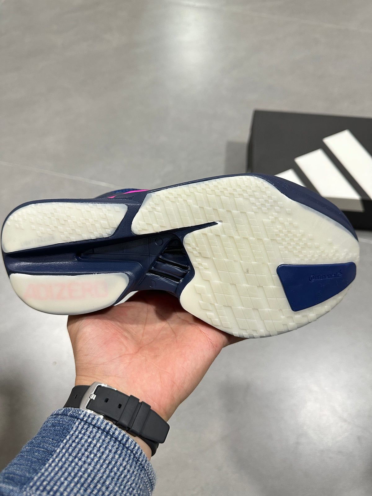 adidas Lightstrike Pro Running Shoes in Blue Pink JR6369 - product image from the listing.